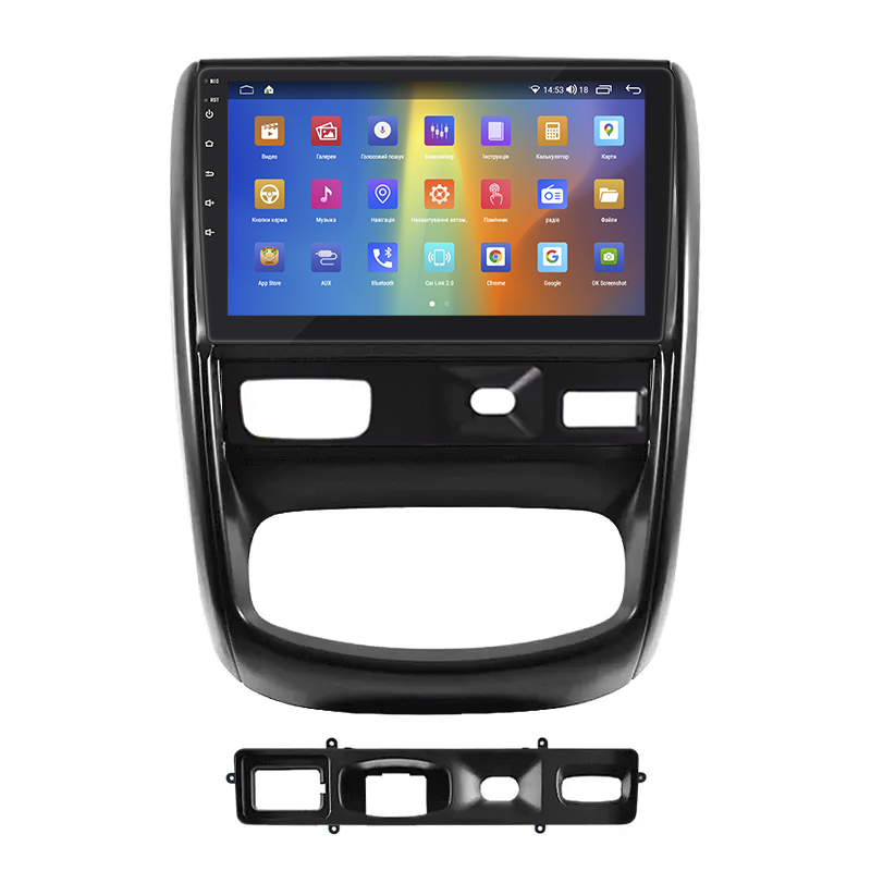 Штатная магнитола Lesko для Renault Duster I 2010-2015 экран 9" 4/64Gb CarPlay 4G Wi-Fi GPS Prime