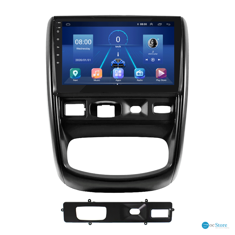 Штатная магнитола Lesko для Renault Duster I 2010-2015 экран 9" 6/128Gb 4G Wi-Fi GPS Top