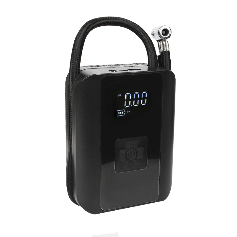 Портативный автомобильный компрессор HELLOLEIBOO CQB-006 беспроводной с дисплеем