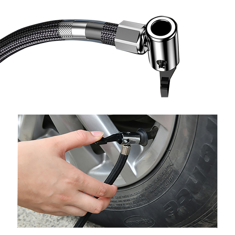 Автомобильный компрессор HELLOLEIBOO ZY-825 двухцилиндровый с цифровым дисплеем и кабелем 3 м + сумка