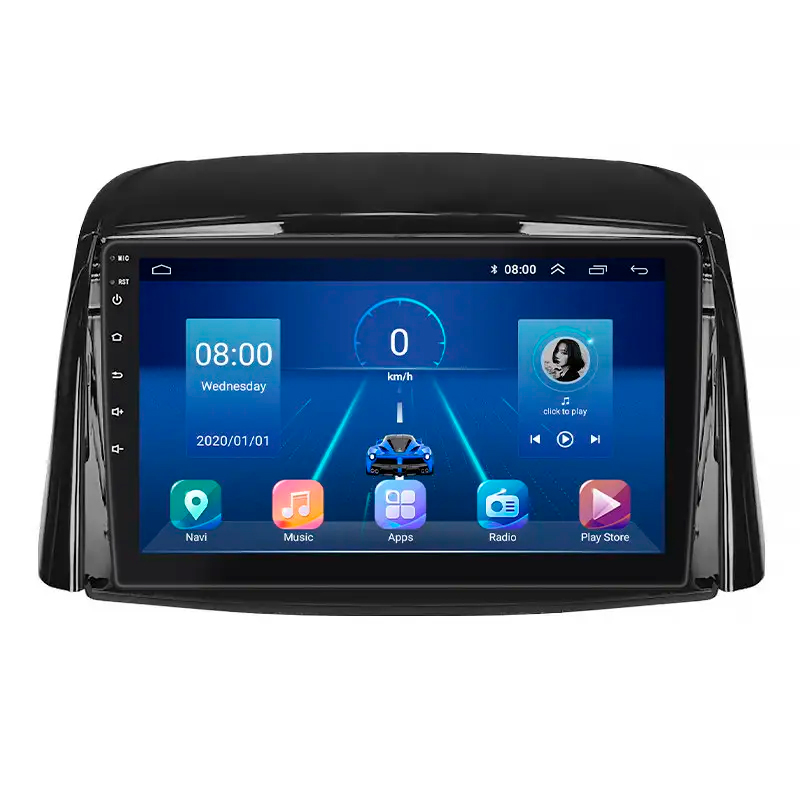 Штатная магнитола Lesko для Renault Koleos I 2008-2011 экран 9" 6/128Gb 4G Wi-Fi GPS Top