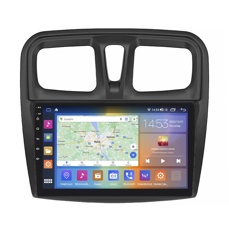 Штатная магнитола Lesko для Renault Logan II 2012-2018 экран 10" 4/64Gb CarPlay 4G Wi-Fi GPS Prime
