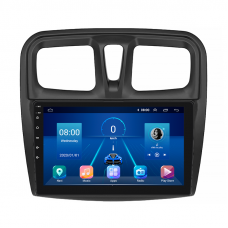 Штатная магнитола Lesko для Renault Logan II 2012-2018 экран 10" 2/32Gb 4G Wi-Fi GPS Top