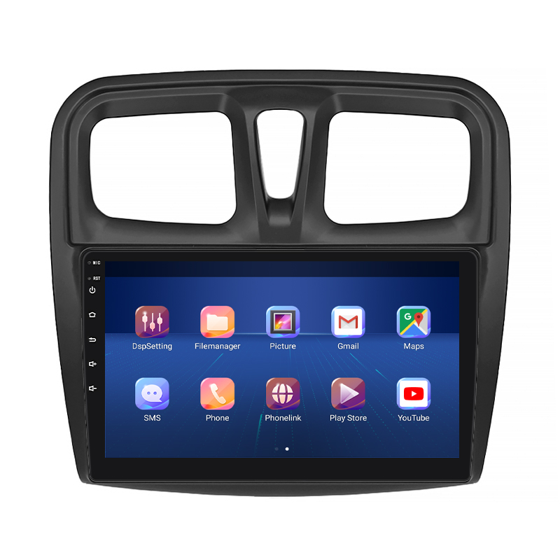 Штатная магнитола Lesko для Renault Logan II 2012-2018 экран 10" 4/64Gb 4G Wi-Fi GPS Top