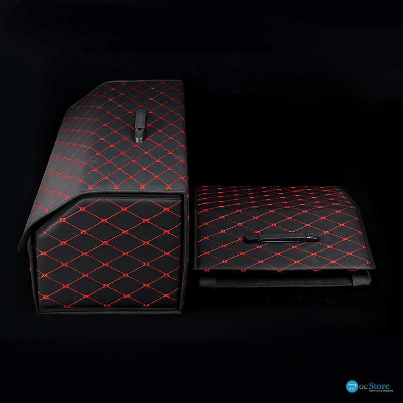 Автомобильный органайзер XY0-52 Black-Red компактный вместительный два отдела для хранения на магнитах с ручкой  40*31*29 см
