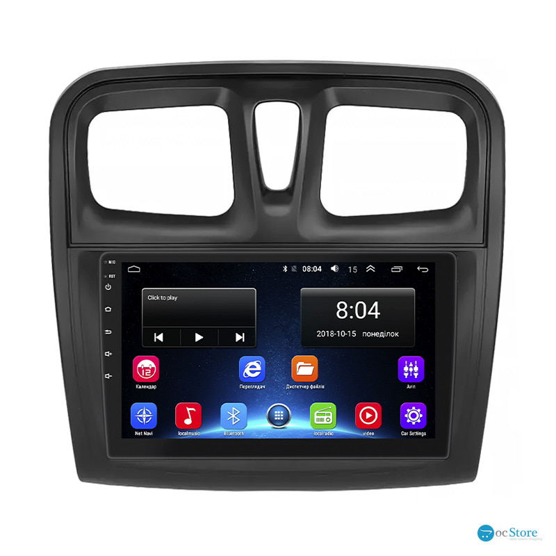 Штатная магнитола Lesko для Renault Logan II ver 2 2012-2018 экран 9" 2/32Gb Wi-Fi GPS Base