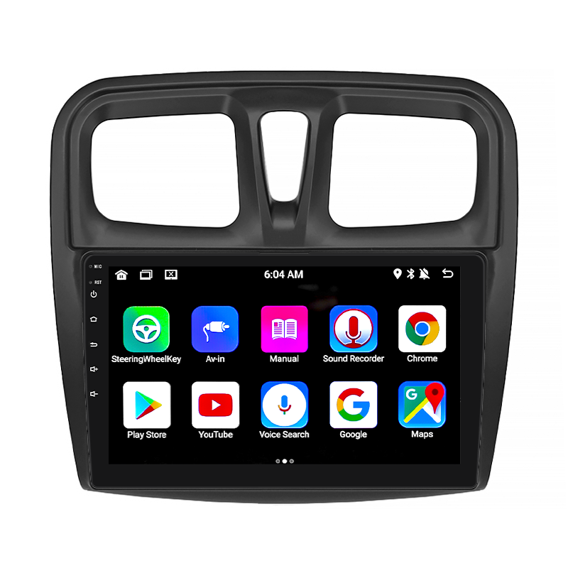 Штатная магнитола Lesko для Renault Logan II Рестайлинг 2018-н.в экран 10" 1/16Gb Wi-Fi GPS Base