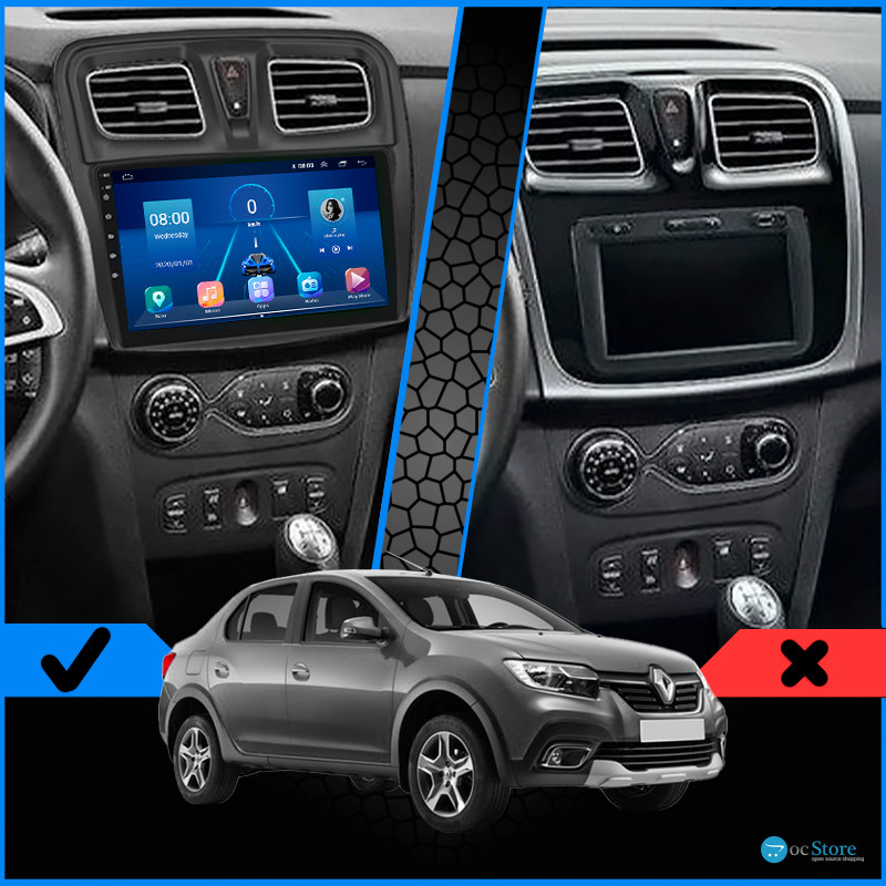 Штатная магнитола Lesko для Renault Logan II Рестайлинг 2018-н.в экран 10" 2/32Gb Wi-Fi GPS Base