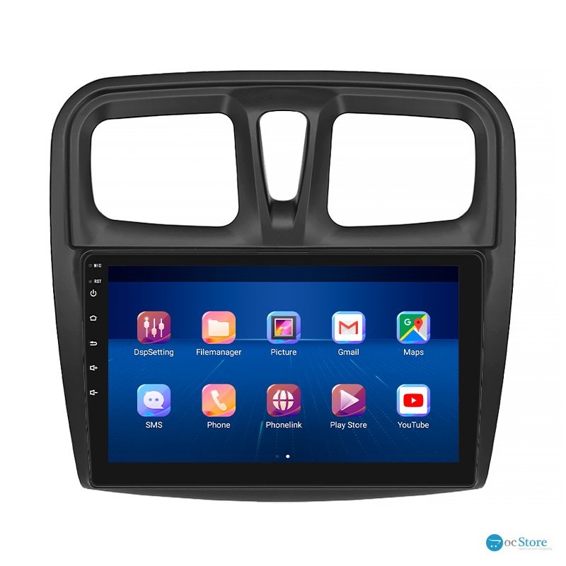 Штатная магнитола Lesko для Renault Logan II Рестайлинг 2018-н.в экран 10" 2/32Gb 4G Wi-Fi GPS Top