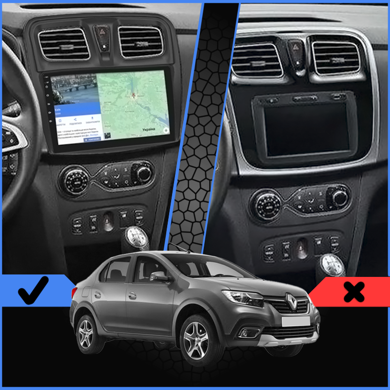 Штатная магнитола Lesko для Renault Logan II Рестайлинг 2018-н.в экран 10" 2/32Gb 4G Wi-Fi GPS Top