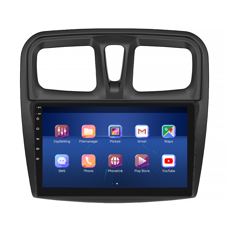 Штатная магнитола Lesko для Renault Logan II Рестайлинг 2018-н.в экран 10" 4/64Gb 4G Wi-Fi GPS Top