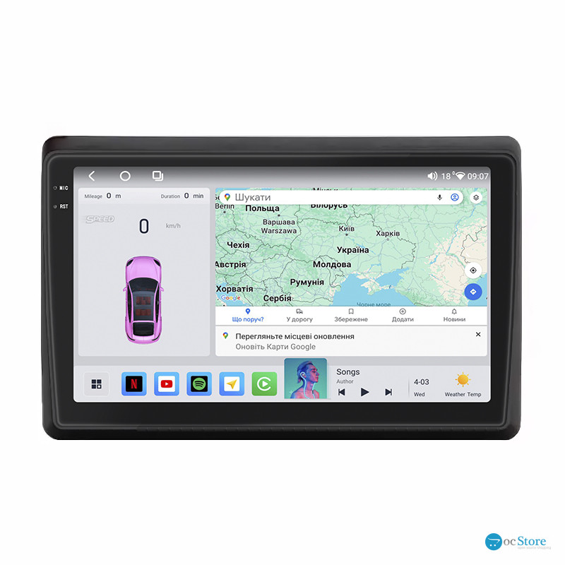 Штатная магнитола Lesko для Renault Master III ver 2 2010-2019 экран 10" 4/64 QLED CarPlay 4G Wi-Fi GPS 360 Prime