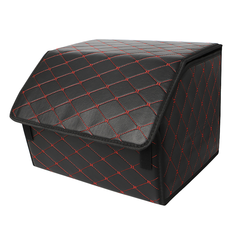 Автомобильный органайзер ZWX-002 Black-Red компактный вместительный два отдела для хранения на липучке с ручкой  65*30*30 см