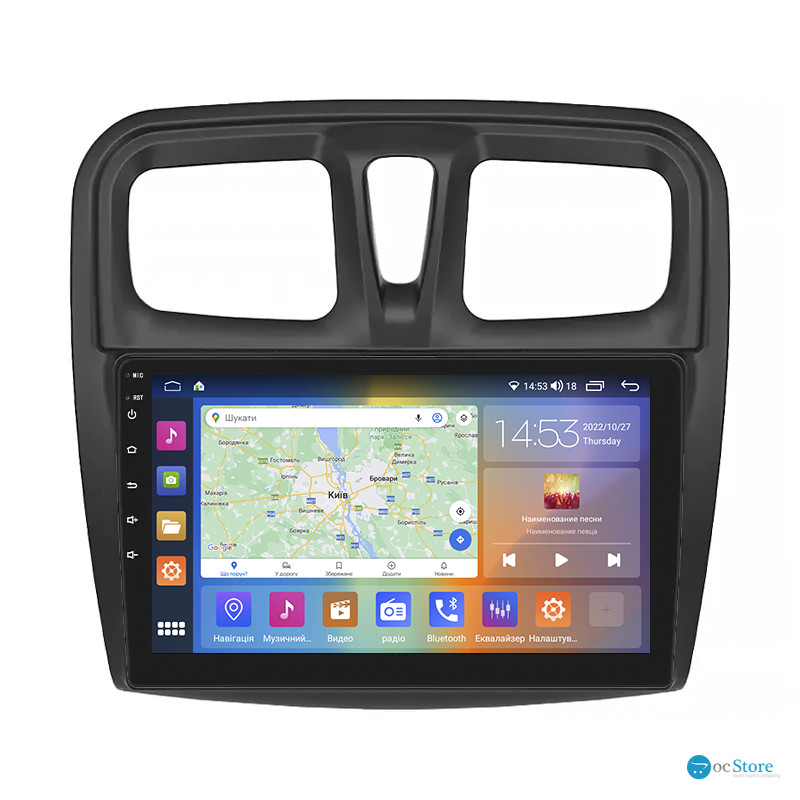Штатная магнитола Lesko для Renault Sandero II 2013-2018 экран 9" 4/64Gb CarPlay 4G Wi-Fi GPS Prime