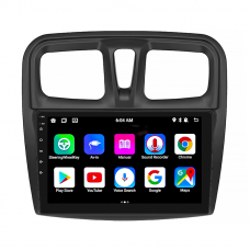 Штатная магнитола Lesko для Renault Sandero II 2013-2018 экран 9" 4/64Gb 4G Wi-Fi GPS Top