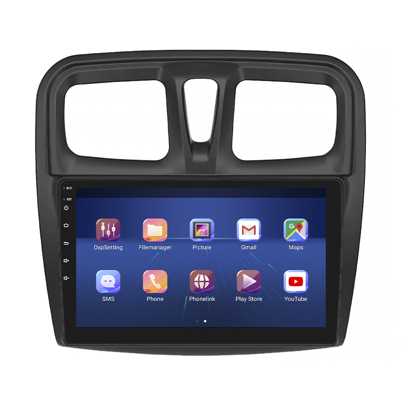 Штатная магнитола Lesko для Renault Sandero II 2013-2018 экран 9" 6/128Gb 4G Wi-Fi GPS Top