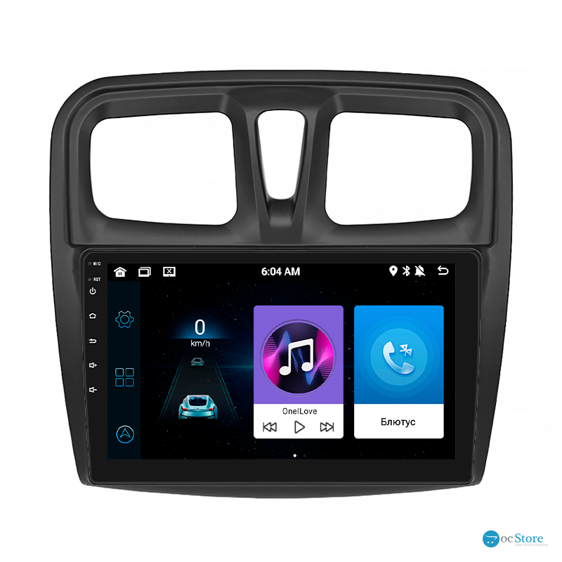 Штатная магнитола Lesko для Renault Sandero II Рестайлинг 2018-н.в экран 9" 4/64Gb 4G Wi-Fi GPS Top