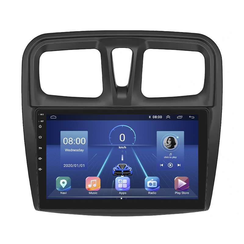 Штатная магнитола Lesko для Renault Sandero II Рестайлинг 2018-н.в экран 9" 6/128Gb 4G Wi-Fi GPS Top