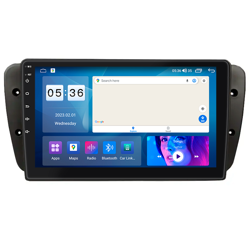 Штатная магнитола Lesko для SEAT Ibiza IV 2008-2012 экран 9" 4/64Gb CarPlay 4G Wi-Fi GPS Prime