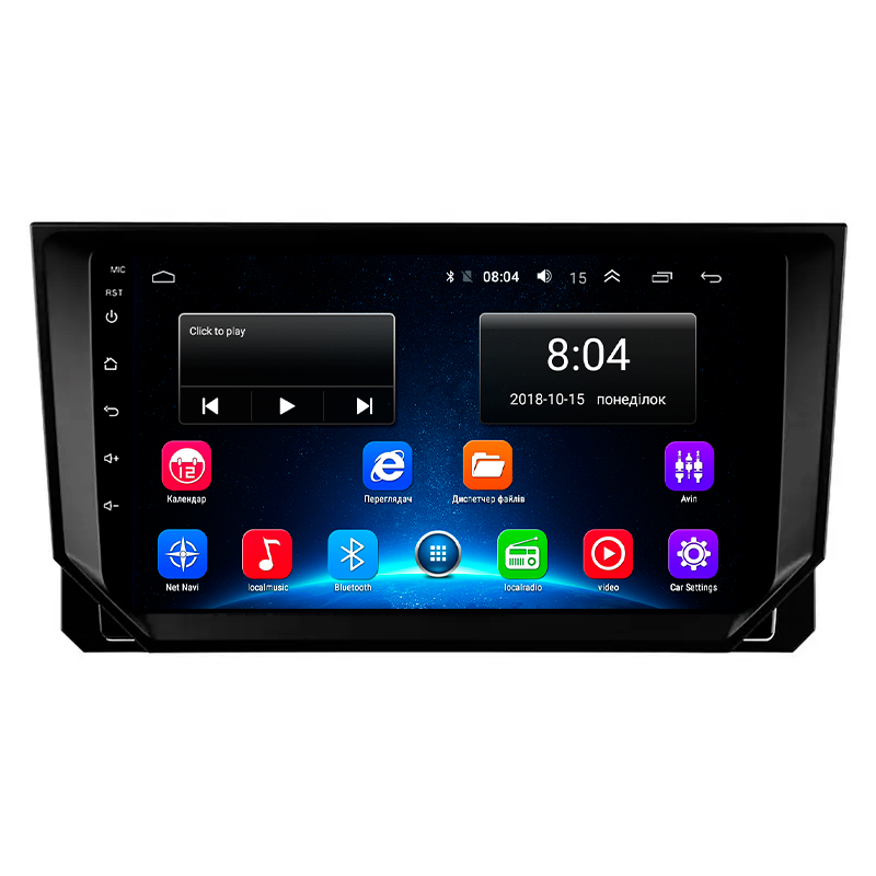 Штатная магнитола Lesko для SEAT Ibiza IV Рестайлинг 2 2015-2017 экран 9" 2/32Gb Wi-Fi GPS Base