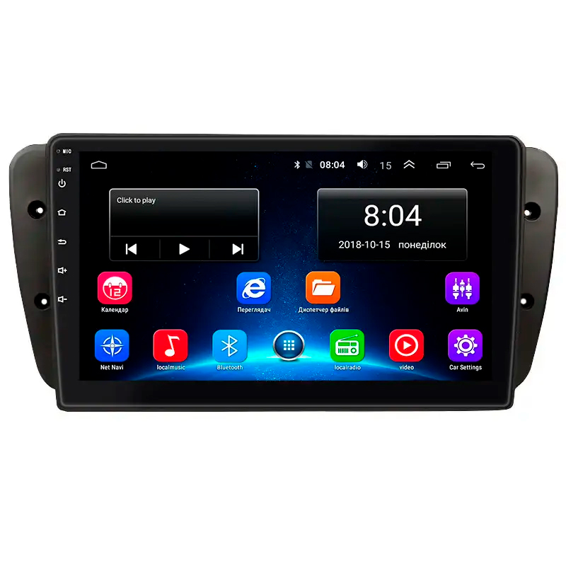 Штатная магнитола Lesko для SEAT Ibiza IV Рестайлинг 2012-2015 экран 9" 2/32Gb Wi-Fi GPS Base