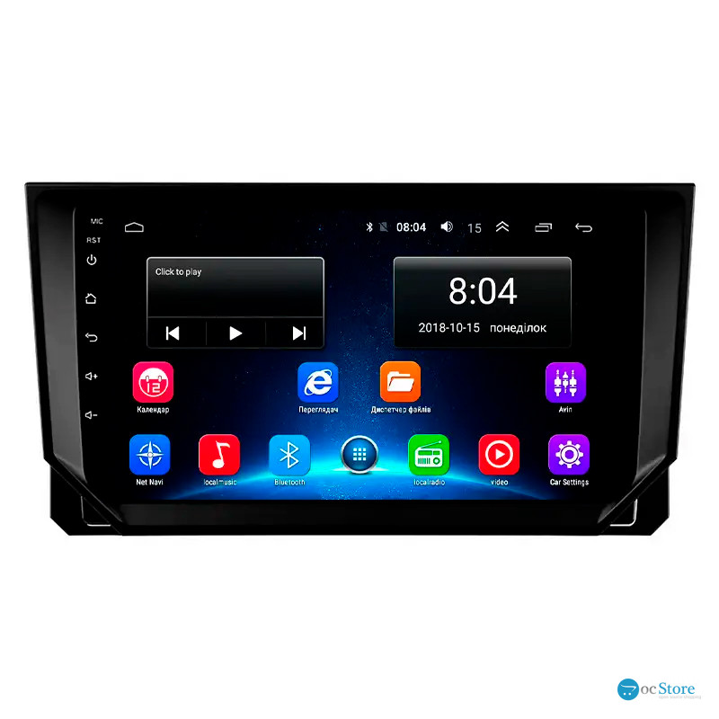 Штатная магнитола Lesko для SEAT Ibiza V 2017-2021 экран 9" 2/32Gb Wi-Fi GPS Base