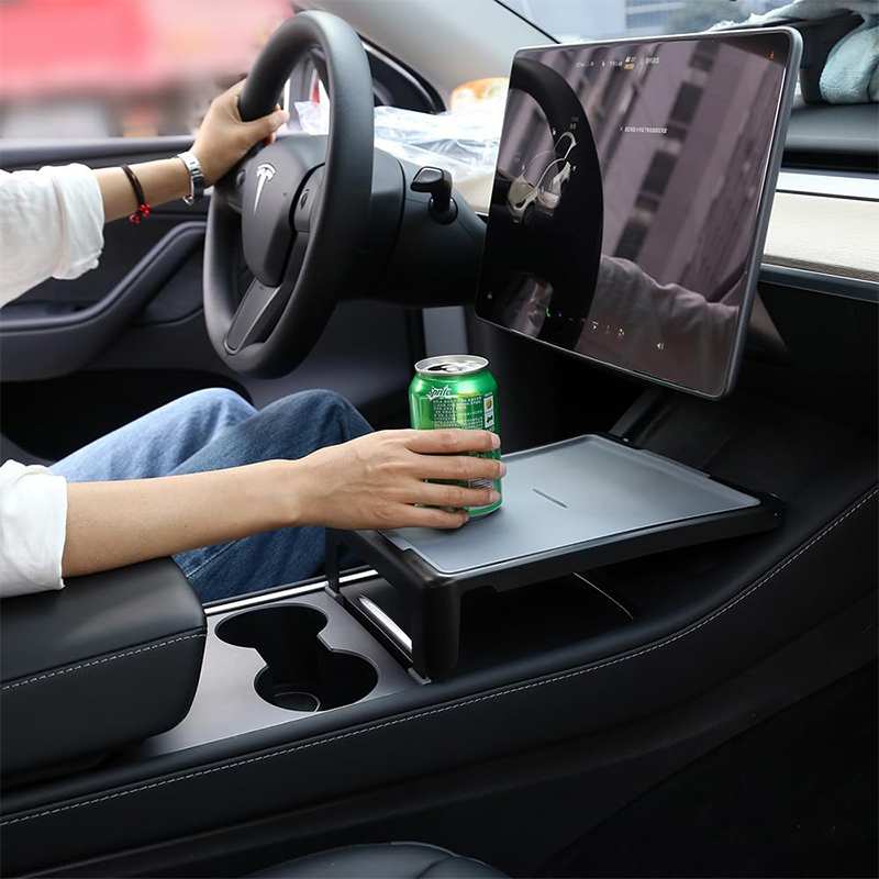 Автомобильная подставка органайзер Tesla Model 3/Y (TSL22102101) центральной консоли пластиковая Gray