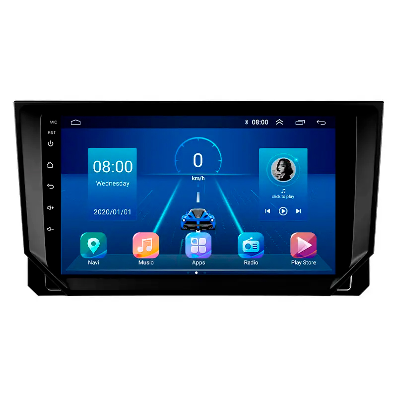 Штатная магнитола Lesko для SEAT Ibiza V 2017-2021 экран 9" 2/32Gb 4G Wi-Fi GPS Top