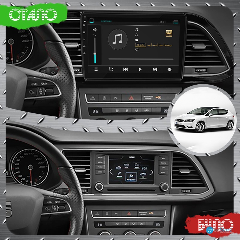 Штатная магнитола Lesko для SEAT Leon III 2012-2016 экран 9" 4/64Gb 4G Wi-Fi GPS Top