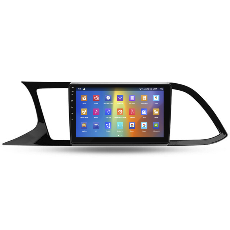 Штатная магнитола Lesko для SEAT Leon III Рестайлинг 2016-2020 экран 9" 2/32Gb CarPlay 4G Wi-Fi GPS Prime