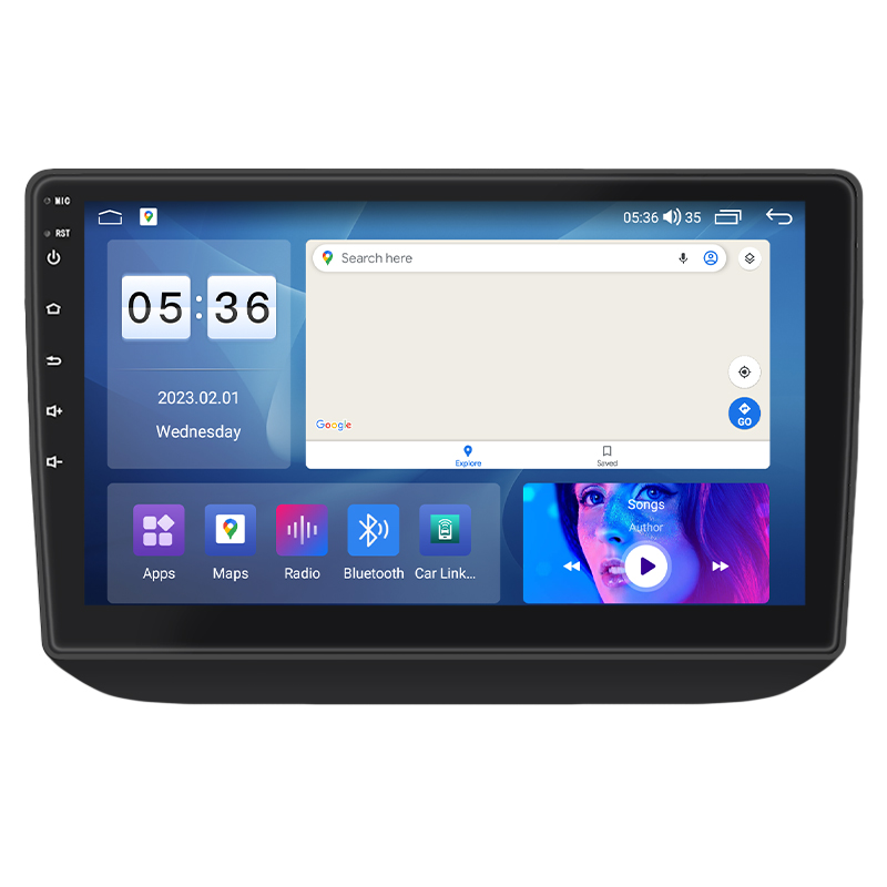 Штатная магнитола Lesko для Skoda Fabia II 2007-2010 экран 10" 2/32Gb CarPlay 4G Wi-Fi GPS Prime