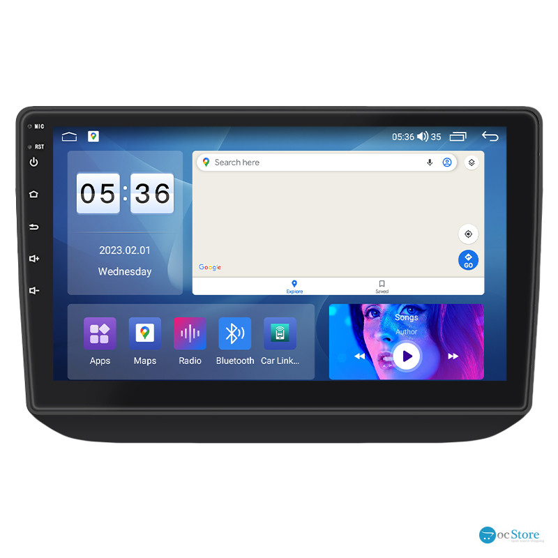 Штатная магнитола Lesko для Skoda Fabia II 2007-2010 экран 10" 4/64Gb CarPlay 4G Wi-Fi GPS Prime