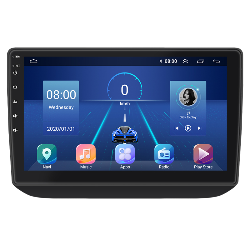 Штатная магнитола Lesko для Skoda Fabia II 2007-2010 экран 10" 2/32Gb 4G Wi-Fi GPS Top