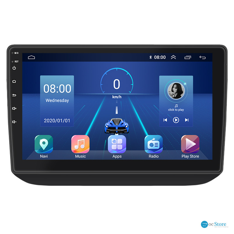 Штатная магнитола Lesko для Skoda Fabia II 2007-2010 экран 10" 4/64Gb 4G Wi-Fi GPS Top