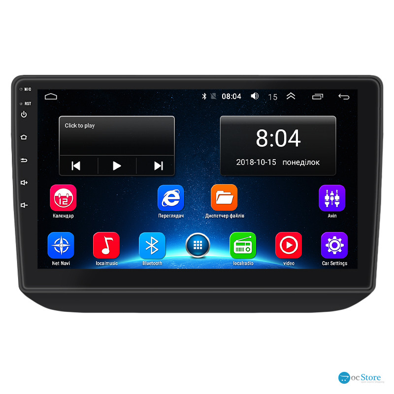 Штатная магнитола Lesko для Skoda Fabia II Рестайлинг 2010-2014 экран 10" 2/32Gb Wi-Fi GPS Base