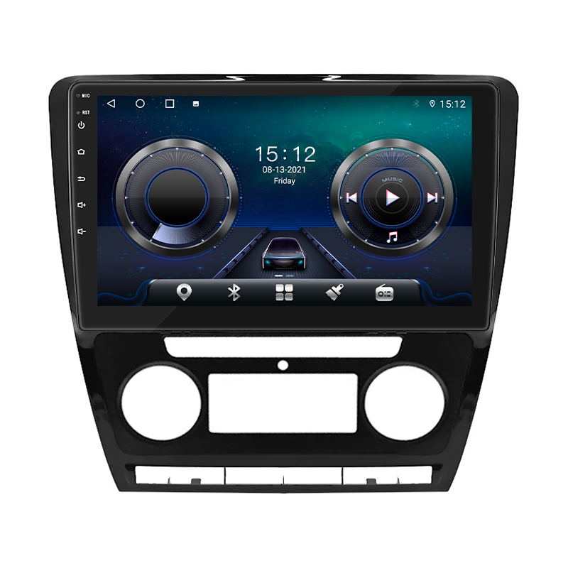 Штатная магнитола Lesko для Skoda Octavia II (A5) 2004-2009 экран 10" 4/64Gb 4G Wi-Fi GPS Top