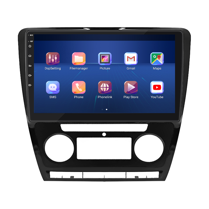 Штатная магнитола Lesko для Skoda Octavia II (A5) 2004-2009 экран 10" 6/128Gb 4G Wi-Fi GPS Top