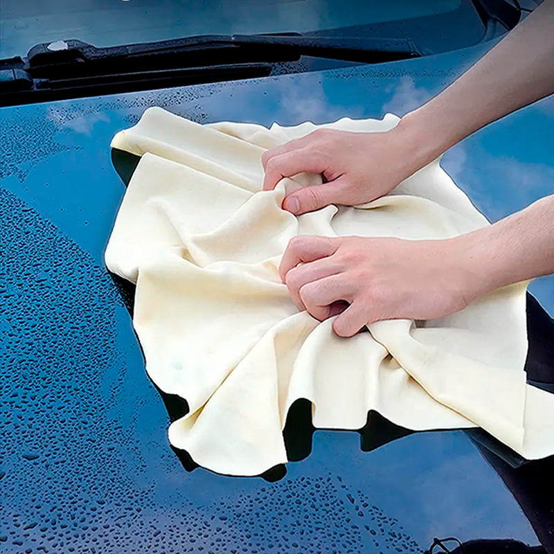 Тряпка 202043 из искусственной замши для сушки кузова автомобиля 30*30 см