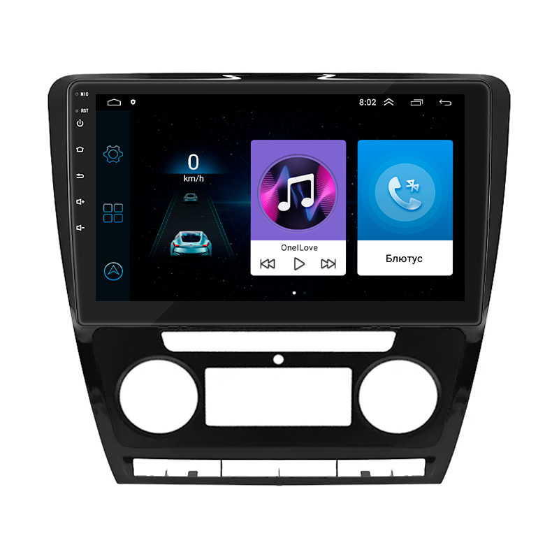 Штатная магнитола Lesko для Skoda Octavia II (A5) Рестайлинг 2008-2013 экран 10" 1/16Gb Wi-Fi GPS Base