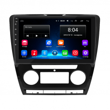 Штатная магнитола Lesko для Skoda Octavia II (A5) Рестайлинг 2008-2013 экран 10" 2/32Gb Wi-Fi GPS Base