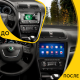 Штатная магнитола Lesko для Skoda Octavia II (A5) Рестайлинг 2008-2013 экран 10" 2/32Gb 4G Wi-Fi GPS Top