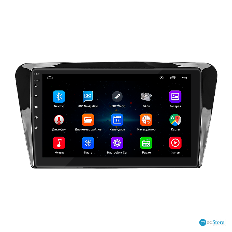 Штатная магнитола Lesko для Skoda Octavia III (A7) 2013-2017 экран 10" 1/16Gb Wi-Fi GPS Base