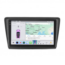 Штатная магнитола Lesko для Skoda Rapid I 2012-2017 экран 9" 4/64 QLED CarPlay 4G Wi-Fi GPS 360 Prime