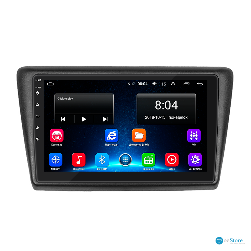 Штатная магнитола Lesko для Skoda Rapid I Рестайлинг 2017-2020 экран 9" 2/32Gb Wi-Fi GPS Base