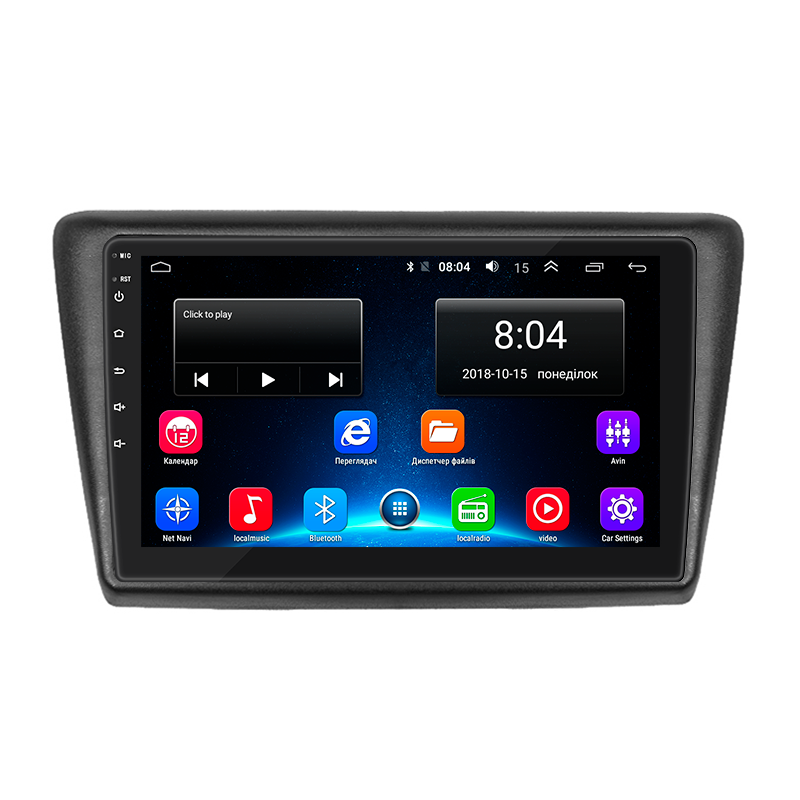 Штатная магнитола Lesko для Skoda Rapid I Рестайлинг 2017-2020 экран 9" 2/32Gb Wi-Fi GPS Base