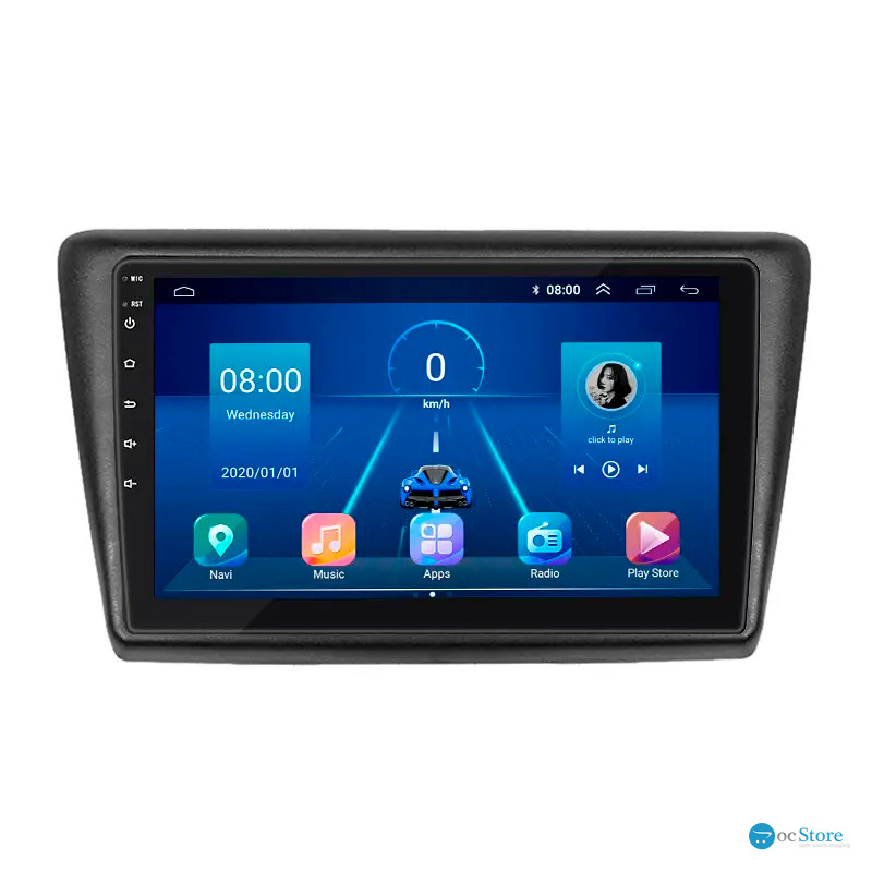 Штатная магнитола Lesko для Skoda Rapid II 2020-н.в. экран 9" 6/128Gb 4G Wi-Fi GPS Top