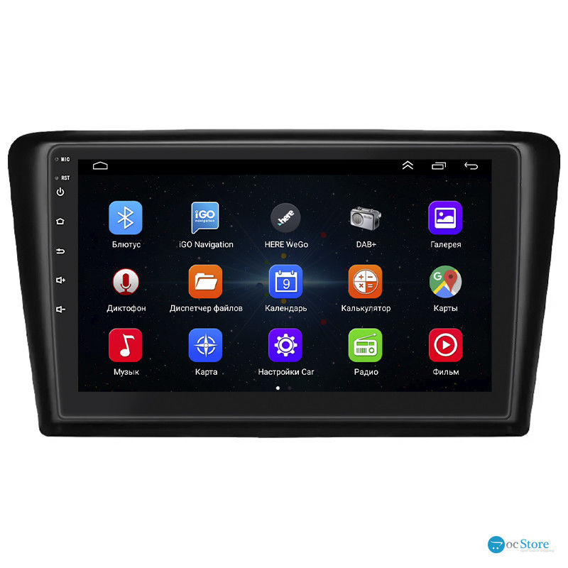 Штатная магнитола Lesko для Skoda Spaceback  2014-2019 экран 9" 1/16Gb Wi-Fi GPS Base
