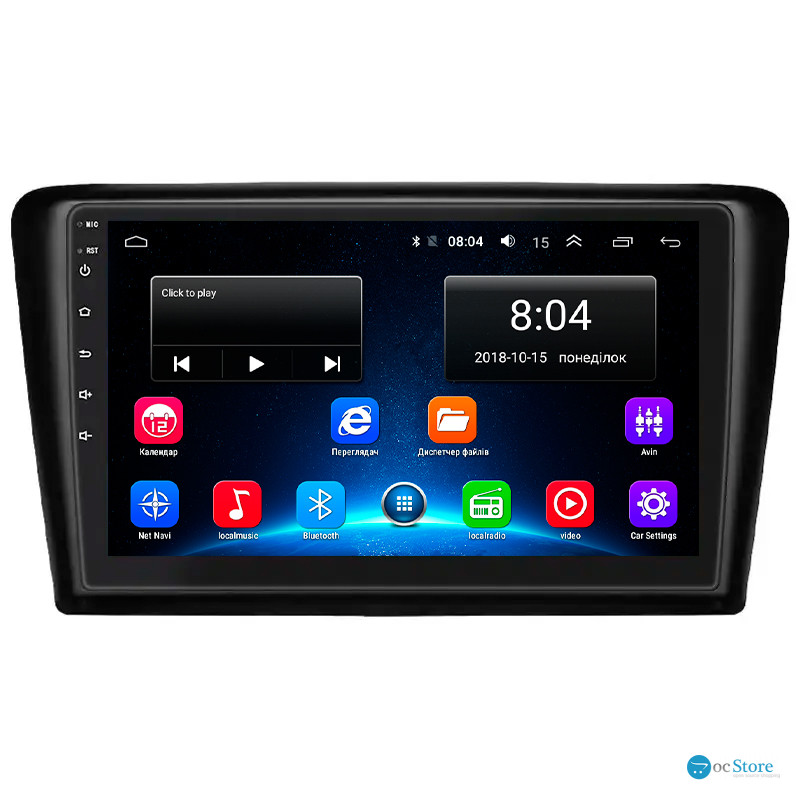 Штатная магнитола Lesko для Skoda Spaceback  2014-2019 экран 9" 2/32Gb Wi-Fi GPS Base