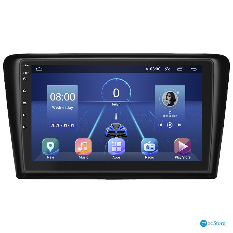 Штатная магнитола Lesko для Skoda Spaceback  2014-2019 экран 9" 4/64Gb 4G Wi-Fi GPS Top