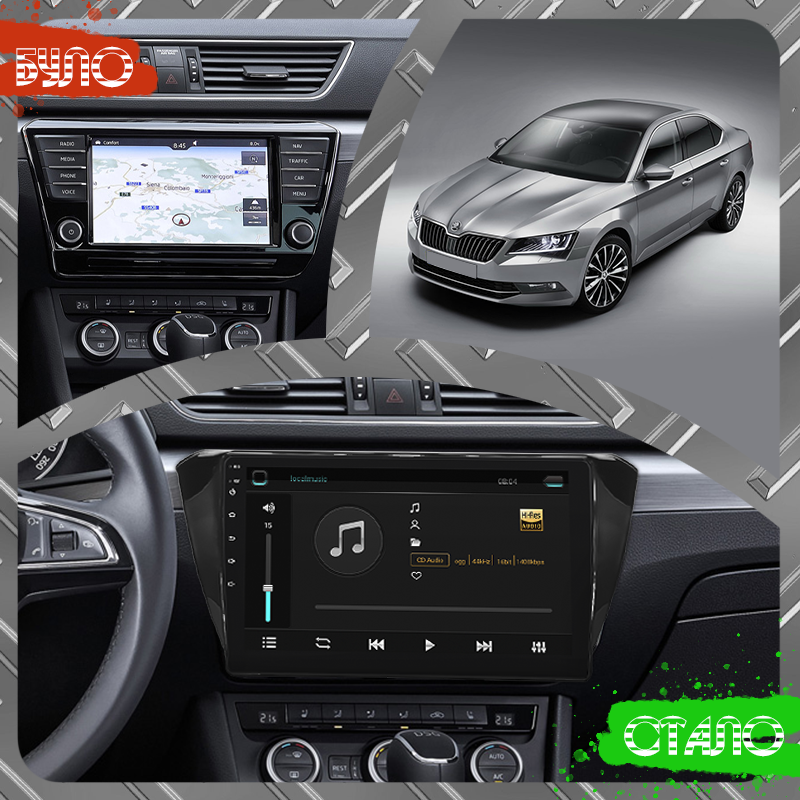 Штатная магнитола Lesko для Skoda Superb III 2015-2019 экран 10" 4/32Gb 4G Wi-Fi GPS Top